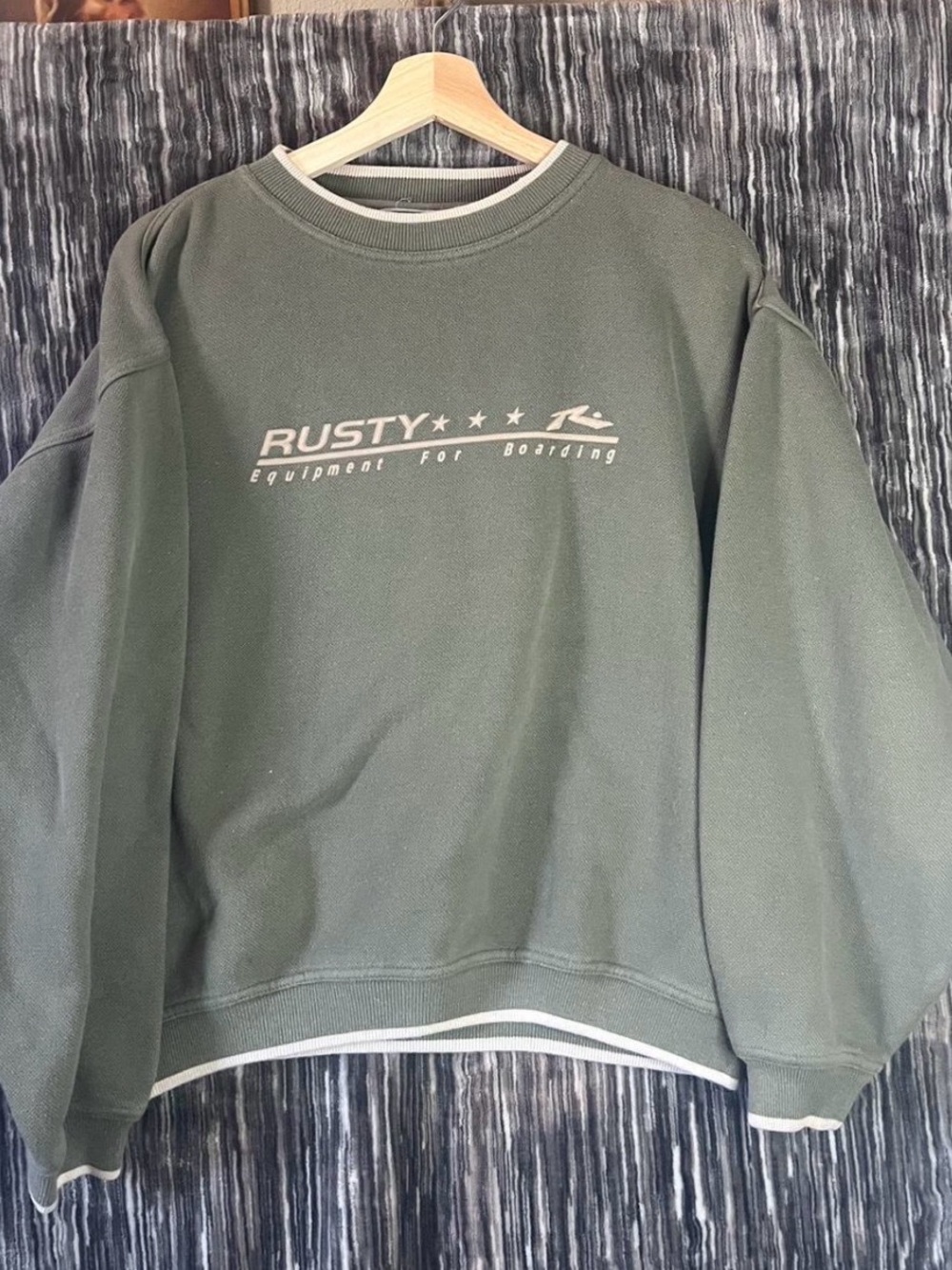 Rusty Olive Crewneck boxy Sweatshirt